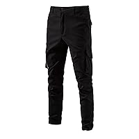 Mens Casual Breathable Youth Solid Color Versatile Trousers Cargo Pants Boy Slip