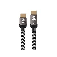 Monoprice 4K High Speed HDMI Cable - Braided - 4K@60Hz, 18Gbps, HDR, CL3 In-Wall Rated, 35ft, Grey