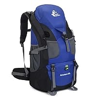 50L Waterproof Hiking Backpack Men Trekking Travel Backpacks Women Sport Bag Outdoor Mountaineering Hike Bags (dark blue 4)
