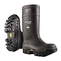 Dunlop E90203310 Explorer Thermo Full Safety Boots with Slip-Resistant Vibram Rubber Sole and Steel Toe, 100% Waterproof Purofort Material, Lightweight and Durable Protective Footwear, Men Size 10/Women Size 12