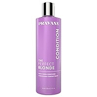 Pravana The Perfect Blonde Purple Toning Conditioner | Neutralizes Brassy, Yellow Tones | For Color-Treated Hair | Adds Strength, Shine, Elasticity | Sulfate Free