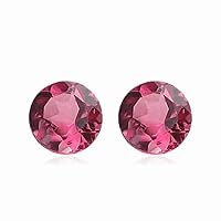 0.52-0.54 Cts of 4 mm AAA Round Natural African Pink Tourmaline (2 pcs) Loose Gemstone