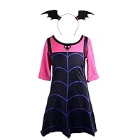 Dressy Daisy Toddler Little Girls Dress Up Boo-Tiful Halloween Costume Fancy Party Vampire Outfit Set with Head band