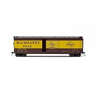 Milwaukee Road Box Car with Sliding Door Running Number 2104 HO Scale Train Rolling Stock HR6584B