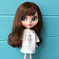 Blythe Doll Clothing, Dress Skirt Shirt T-Shirt Pants 1/6 Fashion Doll Clothes Set Accessories 12 inch Doll Replacement for Blythe ICY Pullip Doll (White)