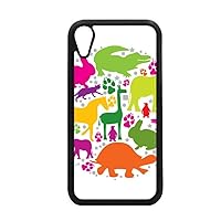 Round Shape Design Colourful Animals for iPhone XR Case for Apple Cover Phone Protection