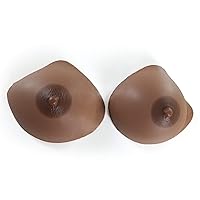 Proform Crossdresser Gel Filled Silicone Breast Forms, Natural Shape, Dark - Adhesive Tapes Included