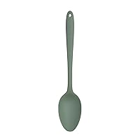 Premium Seamless Spoon - Non-Stick Heat Resistant Silicone Kitchen Spoon - Perfect for Mixing, Serving, Cooking and More - Ultimate - 13 IN, Sage