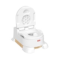 Fisher-Price Home Decor 4-in-1 Potty – Modern Infant to Toddler Potty Training Toilet and Step Stool with Removable Potty Ring, HBX68