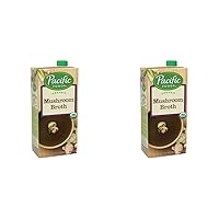 Pacific Foods Organic Mushroom Broth, 32-Ounce Carton (Pack of 2)