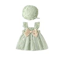 Summer Newborn Infant Toddler Girls Lace Daisy Rompers Sun Hat Outfits Baby Girl Clothes Jumpsuit 4t Dress
