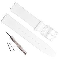 GreenOlive Ultra-thin Replacement Waterproof Silicone Rubber Watch Strap Watch Band for Swatch Skin Series