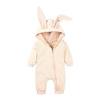 Baby Boy Girl Cotton Romper Rabbit Winter Newborn Jumpsuit Infant Clothing One Piece Zipper Outfit