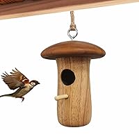 Hummingbird House, Wooden Bird Nesting House 1 Inch Hole 4.7x3.7 Inch, Bird Nest for Outside Gardening Gifts 1 Pc