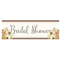 Creative Converting Giant Bridal Shower Party Banner, Rose Gold Bouquet
