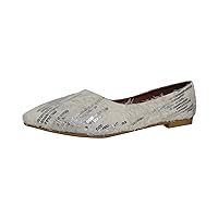 Women's Cute Furry Slip On Shoes Sparkly Metallic Decor Dressy Single Shoes Trendy Flats for Cocktail Evening Party