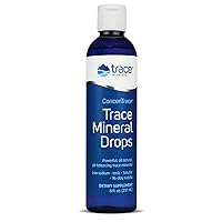 Trace Minerals ConcenTrace Drops | 72+ Minerals, Ionic Liquid Magnesium, Chloride, Potassium | Low Sodium | Energy, Electrolytes, Hydration | 96 Day Supply, 8 fl oz (Pack of 1)