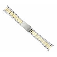 Ewatchparts 20MM TWO TONE REAL GOLD OYSTER WATCH BAND STRAP COMPATIBLE WITH ROLEX 36MM DATEJUST