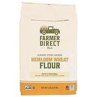 Heirloom Wheat Flour | Farmer Direct Foods | Regenerative Bread Flour | 5 LBS | Easily Digestible | Non-GMO | Made in USA | Pantry Staple | Unbleached