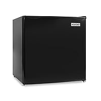Igloo 1.6 Cu.Ft. Compact Refrigerator - Adjustable Thermostat, Glass Shelves, Includes Scraper, Ice Cube Freezer Drip Tray - Black