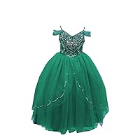 2024 Boho Cold Shoulder Crystal Rhinestones Top A line Flower Girl Wedding Party Dresses for Little Girls Toddler