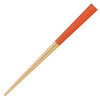 Manyo Shiratake New Guest Chopsticks, Made in Japan, Orange, 8.7 inches (22 cm)