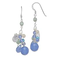 Sterling Silver Blue Lace Agate/Opalite Crystal/Amazonite/Fw Cultured Pearl