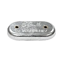 B & S Marine Anodes Oval ZINC W/2 Holes 9IN X 4IN