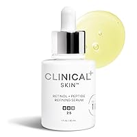 Clinical Skin Retinol and Peptide Refining Serum 2.5 - Retinol Serum, Vitamin A, Peptide Serum, Lightweight Anti Aging Formulation (1oz)