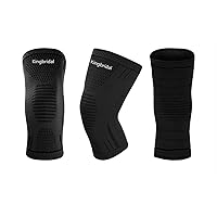 Professional Athletics Knee Brace Compression Sleeve Support for Men Women Knee Pads for Running Sports Meniscus Tear Arthritis Joint Pain Relief Fitness Injury Recovery (Medium, Black)