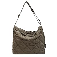 Quilted Tote Bag for Women Puffer Hobo Handbag Lightweight Quilted Padding Shoulder Bag Nylon Padded Crossbody Bag