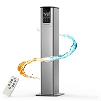 YOKEKON Humidifiers for Bedroom Large Room, 3.4Gal/13L Warm and Cool Mist Humidifiers for Home 1000 sq ft, Quickly & Evenly Humidify Whole House, Top Fill, Aroma Box, Baby Yoga Plants, Silver