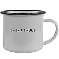 I'm On A Timeout - Stainless Steel 12oz Camping Mug, Black