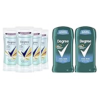 Degree Advanced MotionSense Antiperspirant Deodorant 4 Count 72-Hour Sweat And Odor Protection & Men Original Antiperspirant Deodorant for Men, Pack of 2, 48-Hour Sweat and Odor Protection