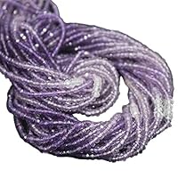 1 Strand Amethyst rondelle Faceted 13'' Long Strand Gemstone Beads, Jewelry Supplies for Jewelry Making, Bulk Beads, for Meditation Jewellery Gemstone Size 2mm CHIK-STNRD-41076