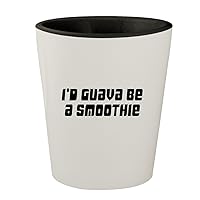 I'd Guava Be A Smoothie - White Outer & Black Inner Ceramic 1.5oz Shot Glass