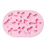 DIY Silicone Cross Mold Baking Tray Chocolate Cake Candy Fondant Baking Mould Decoration Pudding Soap Mould Maiking Tools Pink