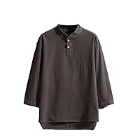 Chinese Style Men's Clothing, Chinese Style Ice Silk Linen Short Sleeve T-Shirt