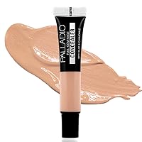 Palladio Full Coverage Concealer, Under Eyes Disguise, Creamy Face and Eye Concealer, Evens Skin Tone, Conceals Blemishes, Dark Circles and Fine Lines, Use with Concealer Brush, Creme Brule