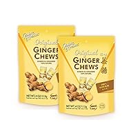 Prince of Peace Original Ginger Chews, 4 oz. – Candied Ginger – Natural Candy Pack – 2 Pack