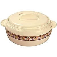 TABAKH Karishma 10-Liter Insulated Casserole Serving Bowl With Lid Food Warmer Cooler Hot Pot Storage Container Thermo Thermal Hotpot, White (10000ml)