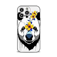 for iPhone 13 Pro Max Animal Case,Protective for iPhone Cover,Animal Panda Flower Case,Classic Ultra-Slim Design Compatible with MagSafe Phone Case