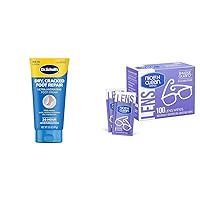 Dr Scholl's Dry Cracked Foot Repair Cream 3.5oz & Nice 'n Clean SmudgeGuard Lens Wipes 100 Count