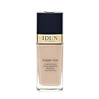 Nordic Veil Foundation - Full and Poreless Coverage, Long Lasting, Soft Matte Finish - Purified and Safe for Sensitive Skin - 307 Disa - Light Medium Neutral - 0.88 oz