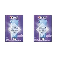 Crest Whitening Emulsions Leave-On Teeth Whitening Gel Kit + Overnight Freshness with Wand Applicator and Stand, Apply & Sleep, 0.88 Oz (Pack of 2)