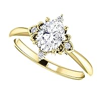 1.5 CT Moissanite Halo Engagement Ring 18K White Gold Moissanite Diamond Ring for Women Gift for Christmas Birthday Valentine's Day Wedding Jewelry Gift for Women Wife Girl