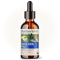 More Milk Plus (2 Ounce Tincture) Fenugreek-Based Lactation Supplement to Support Breast Milk Supply—USDA Certified Organic, Vegan, Kosher, Soy-Free