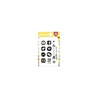 Waffle Flower Social Icons Stamp Set - Made in USA 2