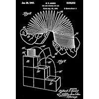 1947 - Slinky Toy 2 - R. T. James - Patent Art Magnet