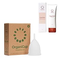 OrganiCup Menstrual Bundle - Reusable Soft Foldable Menstrual Cup Size A & Inmate Cleansing Soap. Period Cup for Light to Heavy Flow - Ultimate Essential Period Kit